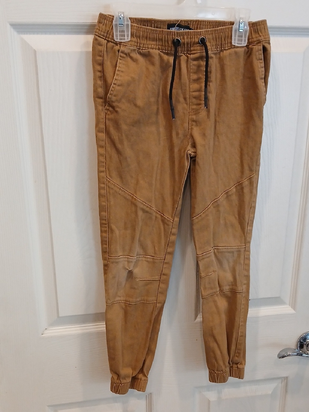 5/25 Boy's Tan Jogger Pants with Drawstring